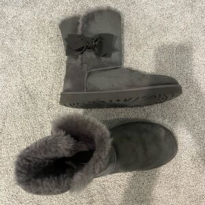 Grey Uggs with Bow